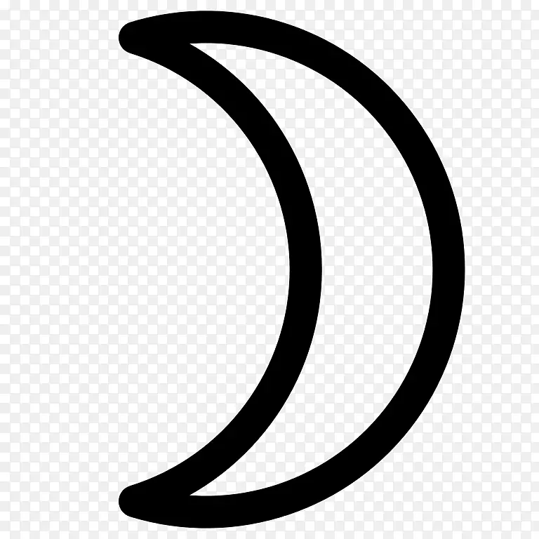 月球月相星象符号占星学符号.牛角面包