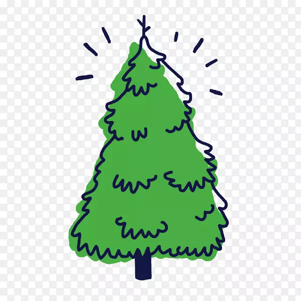 圣诞树弗雷泽杉木云杉香脂冷杉剪辑艺术-圣诞树