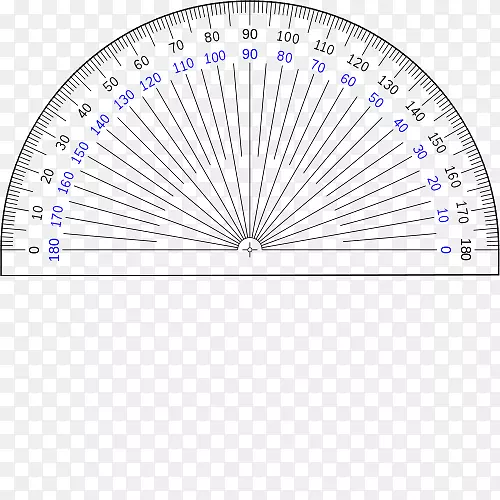 量角器度测量弧度刻度图