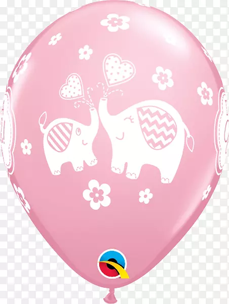 玩具气球婴儿淋浴粉红派对-气球
