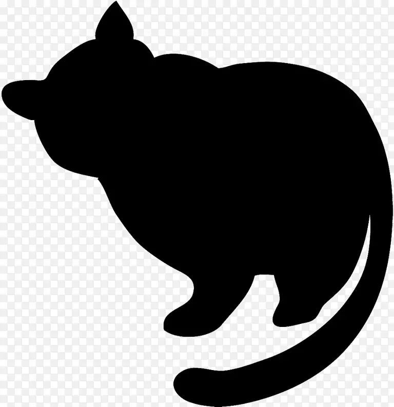 黑猫卡通画夹艺术-猫