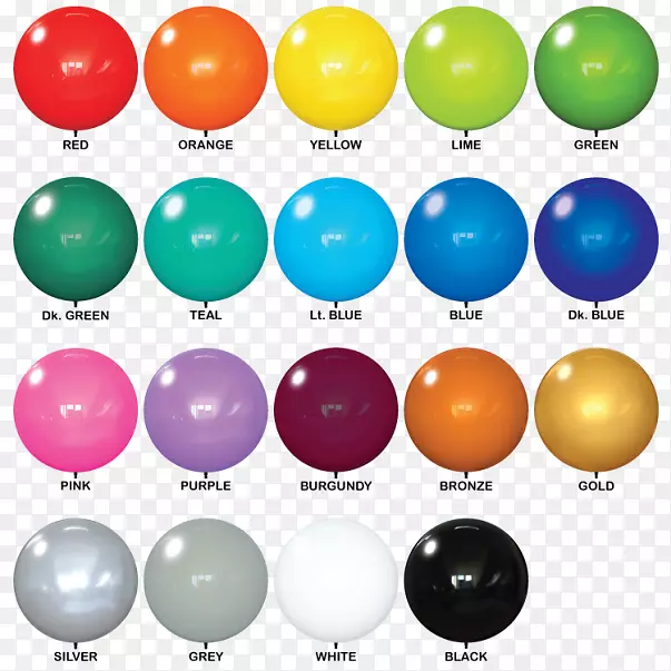 气球绿蓝紫色无石灰气球扣元素