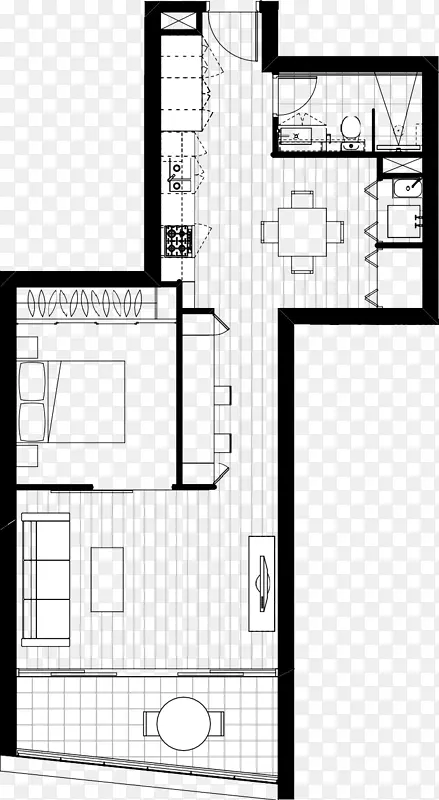 楼层平面图，特内利夫阳台公寓-宿舍时间
