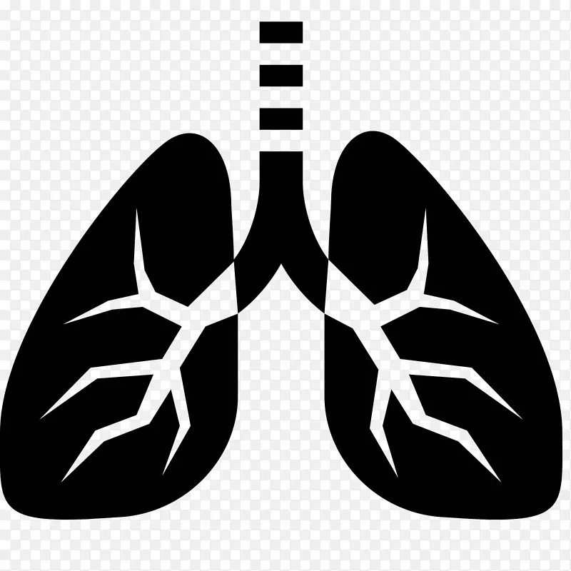电脑图标肺呼吸吸入气管刺