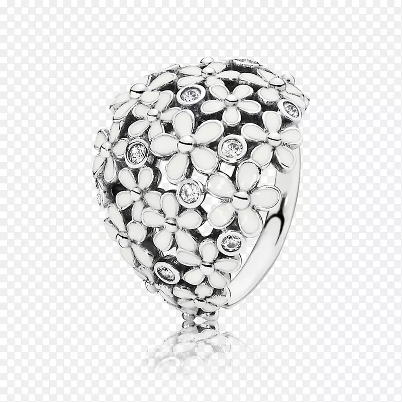 潘多拉立方氧化锆环折扣和补贴纯银发光戒指