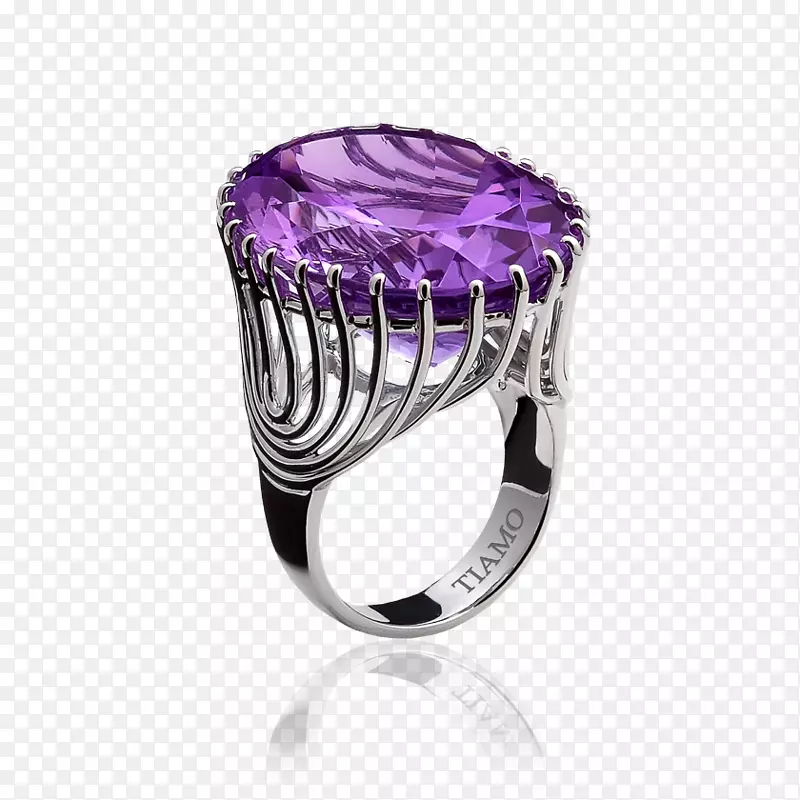 紫水晶环铂金光环