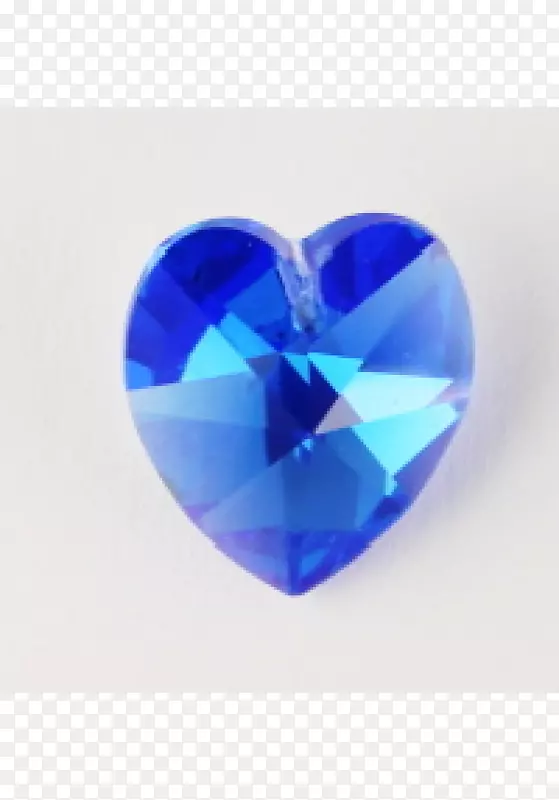 蓝宝石心珠-美丽的纹理水晶按钮