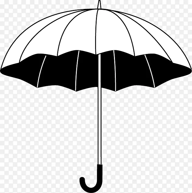 雨伞紫外线黑白服装雨伞