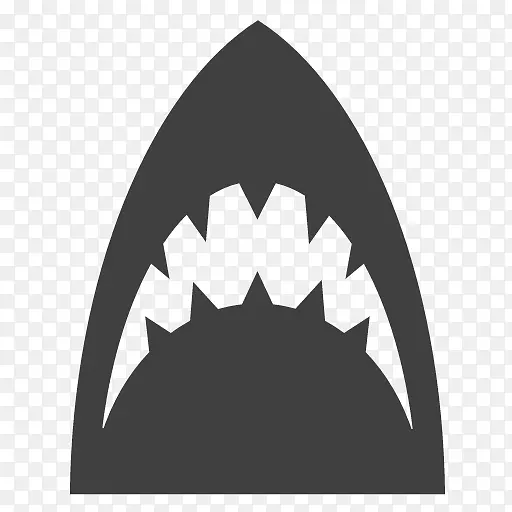 鲨鱼下巴电脑图标大白鲨-鲨鱼