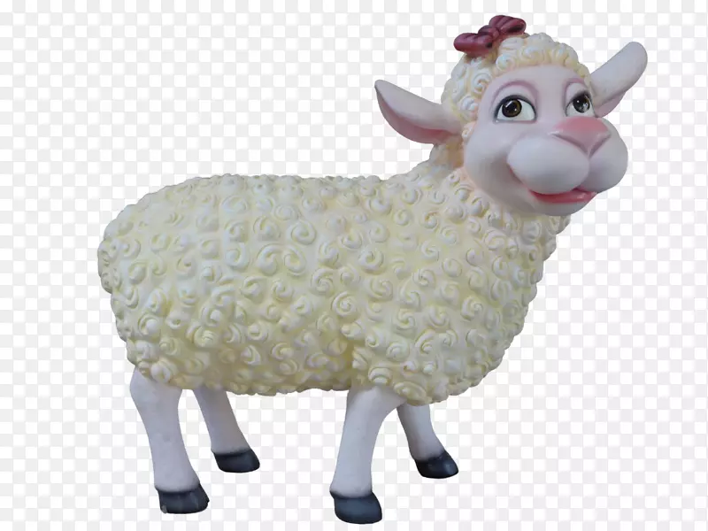 羊山羊雕像-绵羊材料