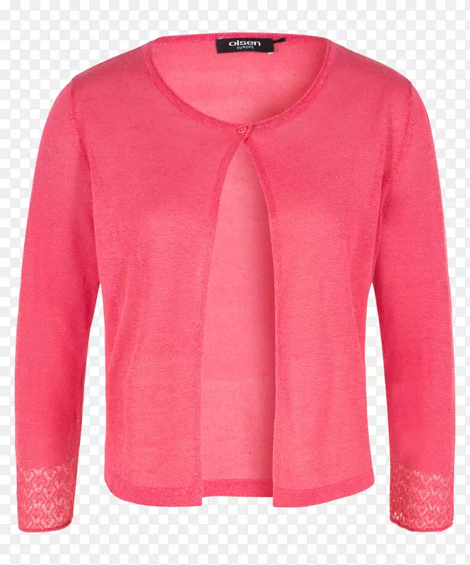 羊毛衫袖套领粉红色m-夹克