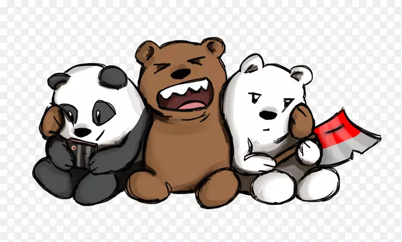 北极熊幼崽大熊猫画熊