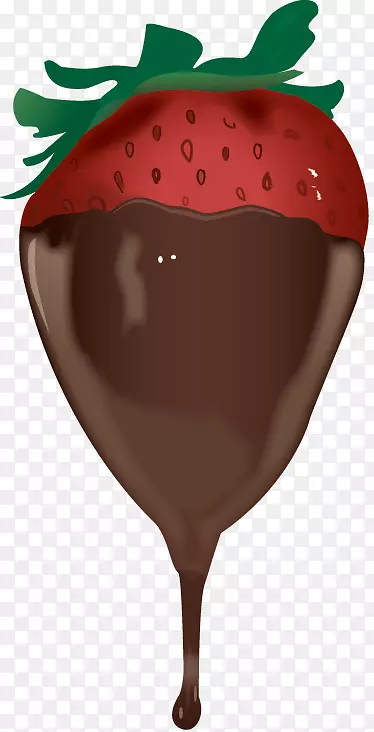 水果沙拉草莓巧克力覆盖水果摩丝草莓
