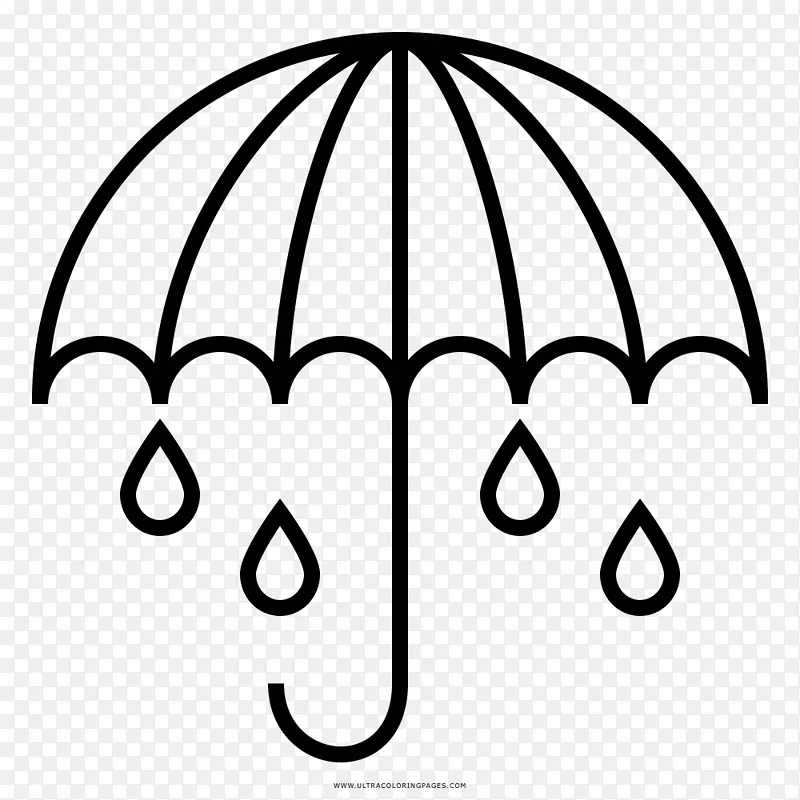 雨伞着色书-雨伞