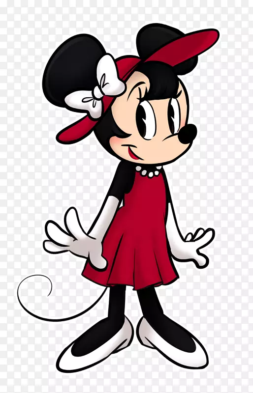 黛西鸭米妮老鼠卡通粉丝艺术-米妮老鼠