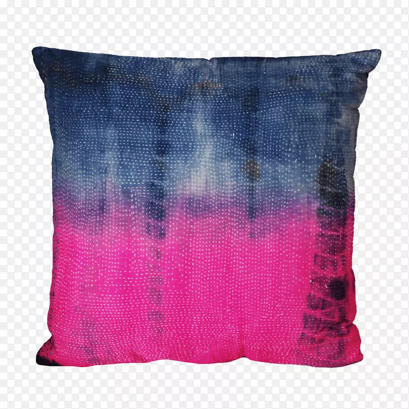 投掷枕头垫染料粉红色m-枕头