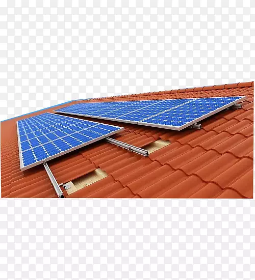 太阳能电池板光电光伏系统光伏安装系统屋顶建筑