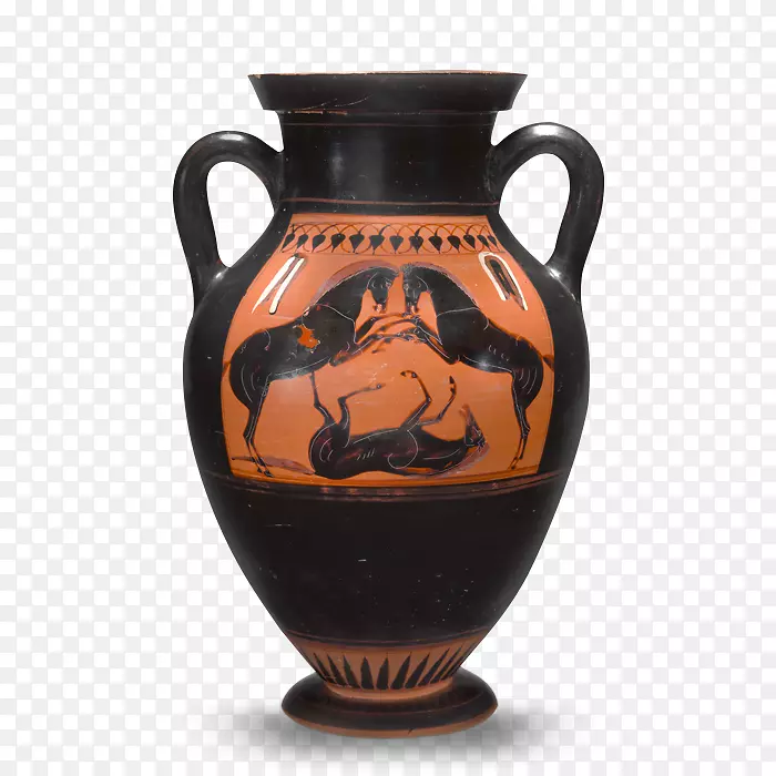 弗吉尼亚美术博物馆古埃及花瓶艺术博物馆-深红色漆器陶器茶壶