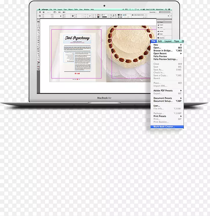 AdobeInDesign图书模糊发布页面布局-创造性眩光高光阴影