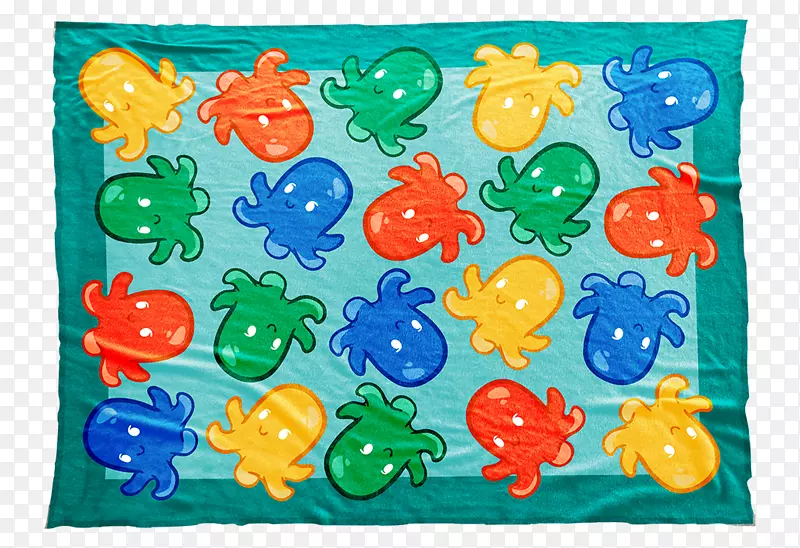 儿童艺术毛毯纺织品玩具.彩色堆收集背景