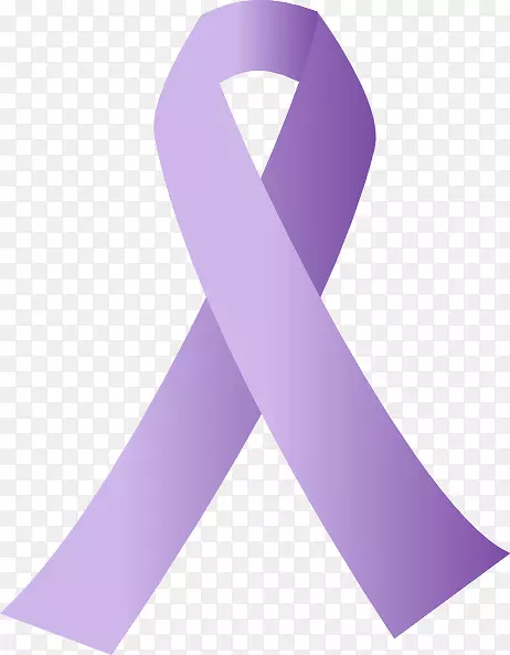 意识丝带癌症紫色剪贴画-丝带