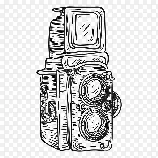 相机镜头摄影封装后记素描照相机