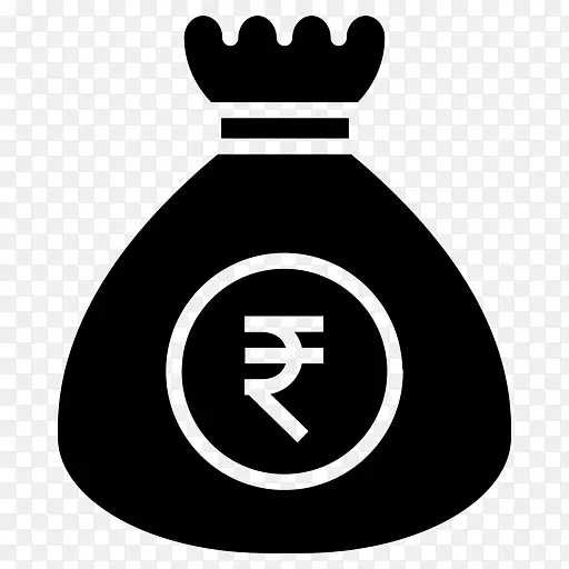 印度卢比签署货币袋货币符号-货币袋