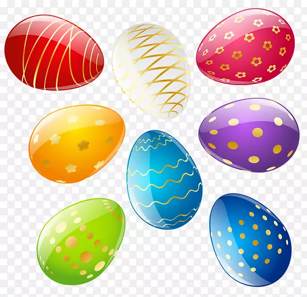复活节彩蛋复活节兔子剪贴画-彩蛋