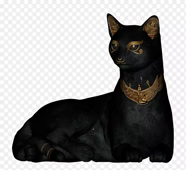 黑猫埃及毛画剪贴画-埃及