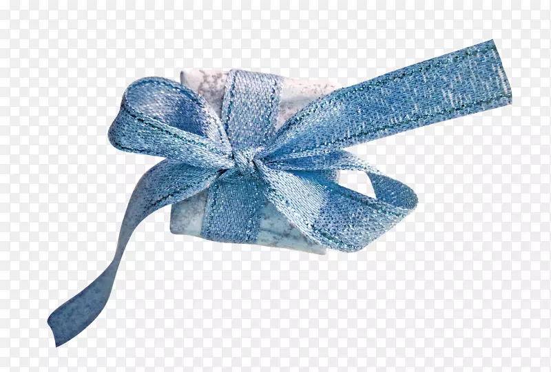 纸带礼品蓝色鞋带结-丝带