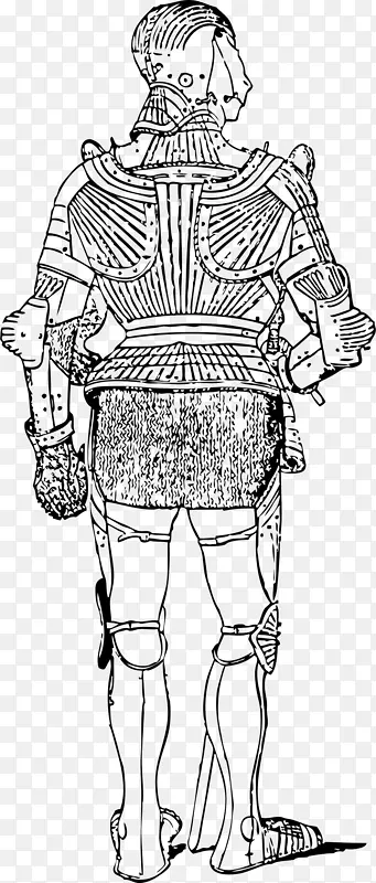 板甲中世纪插图剪辑艺术.盔甲