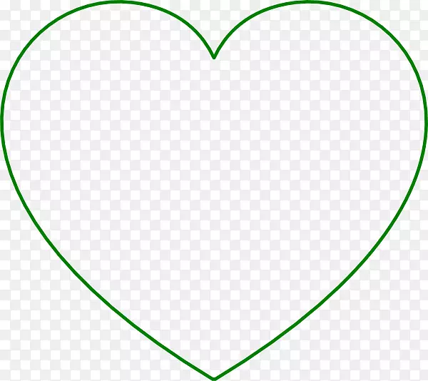 绿色心脏剪贴画-心脏