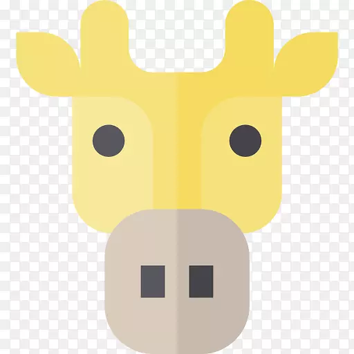 长颈鹿，驯鹿，鼻子，剪贴画-长颈鹿