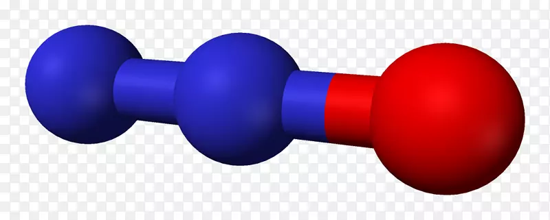 氧化亚氮分子氮化学球棒模型