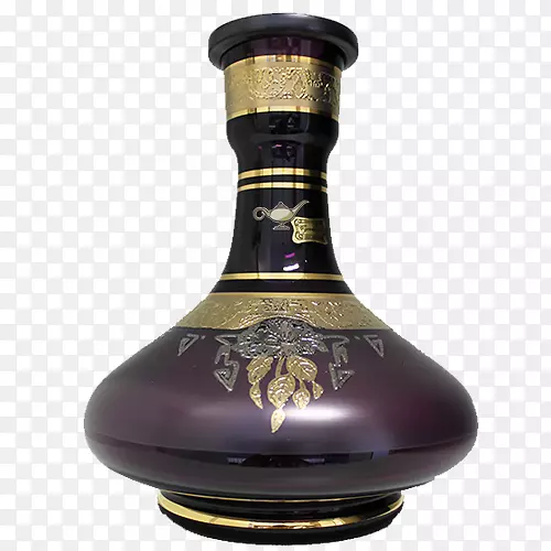 花瓶壶，别致的波西米亚酒，紫色的花瓶
