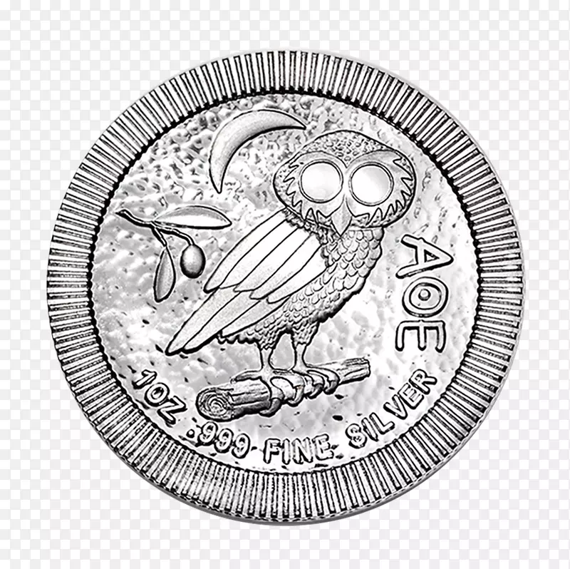 雅典娜猫头鹰银币新西兰四德拉克姆银币