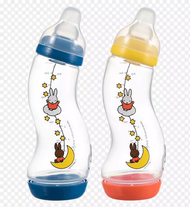 婴儿奶瓶，塑料瓶，米菲水瓶，奶瓶