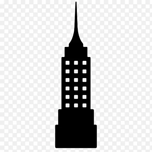 纽约市摩天大楼轮廓建筑-摩天大楼