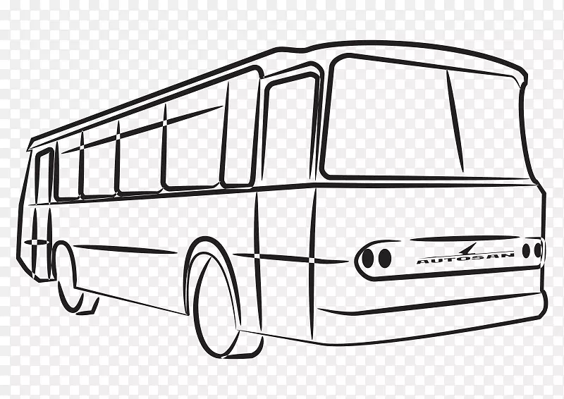 校车自动停站剪辑艺术巴士