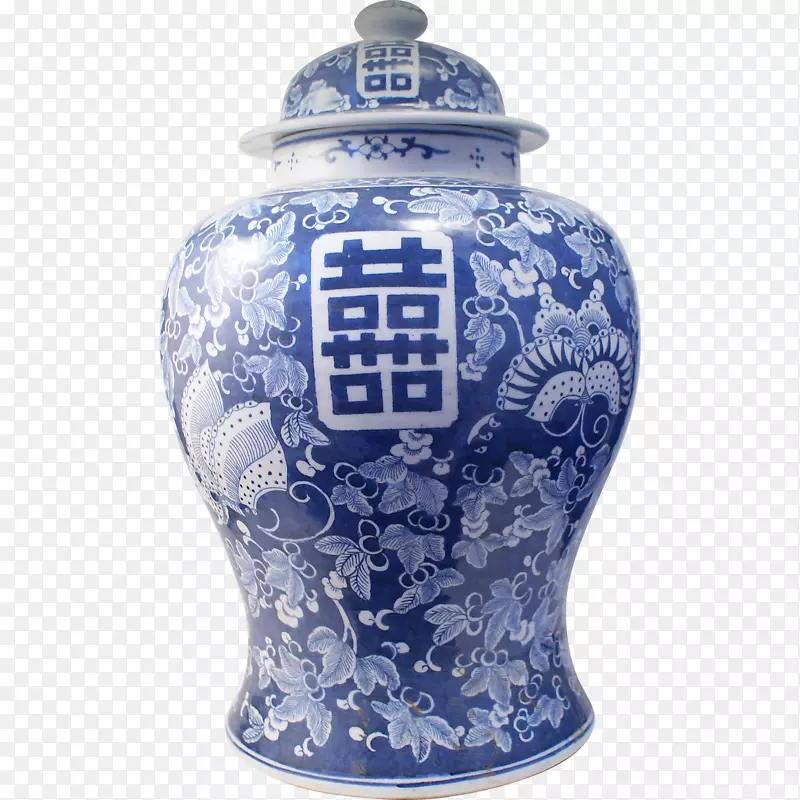 陶瓷青花陶花瓶瓷花瓶