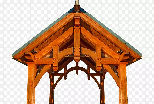 锤击梁屋顶木材屋顶桁架木材框架.木材