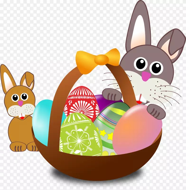 复活节兔子复活节篮子童子寻蛋-复活节