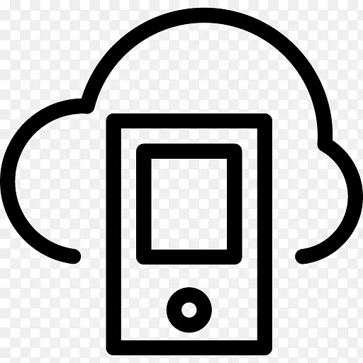 云计算移动电话计算机图标智能手机远程备份服务云计算