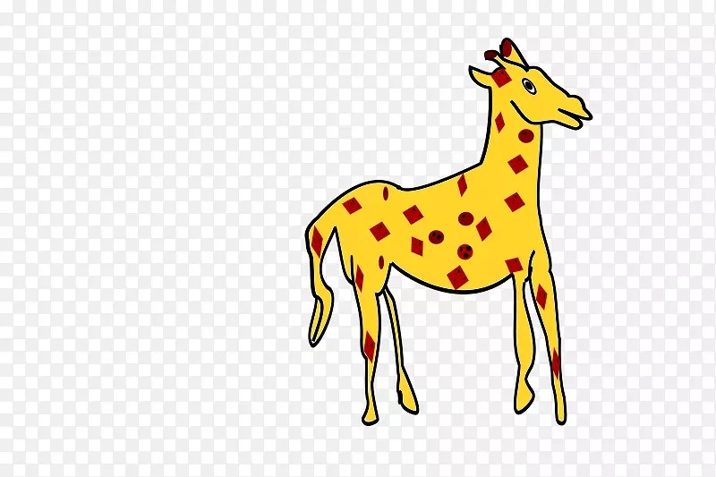 长颈鹿电脑图标颈夹艺术长颈鹿