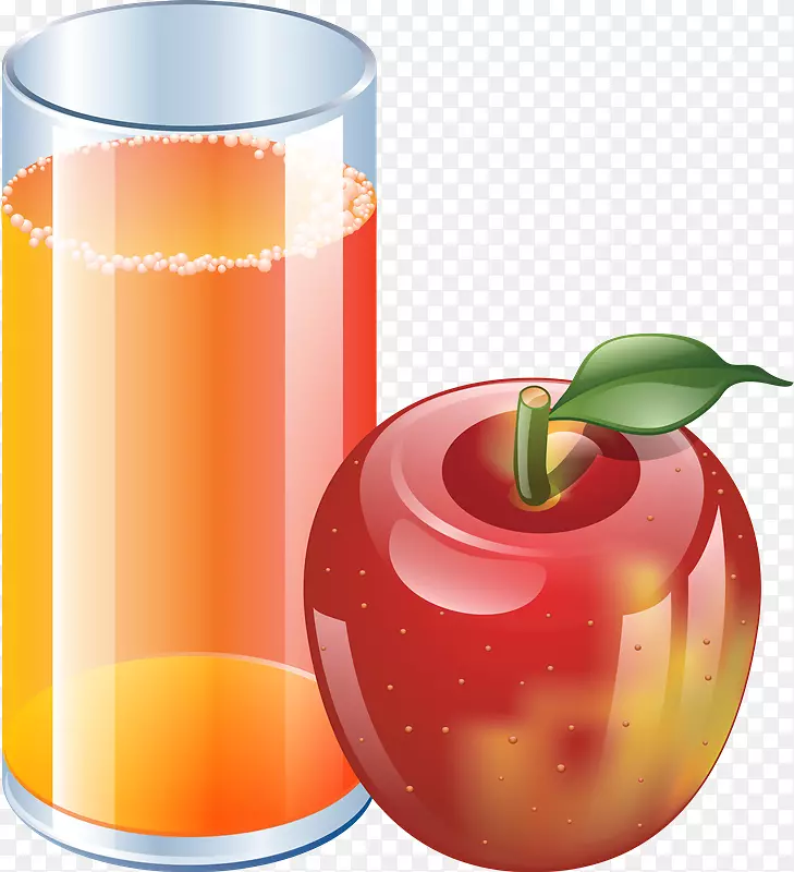 苹果汁橙汁鸡尾酒剪辑艺术果汁