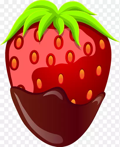 草莓天然食品苹果超级食物剪贴画-草莓