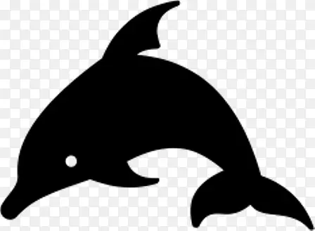 海豚剪影虎鲸剪贴画-海豚