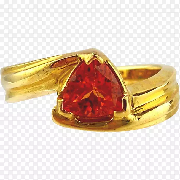 红宝石琥珀戒指珠宝石榴石-红宝石