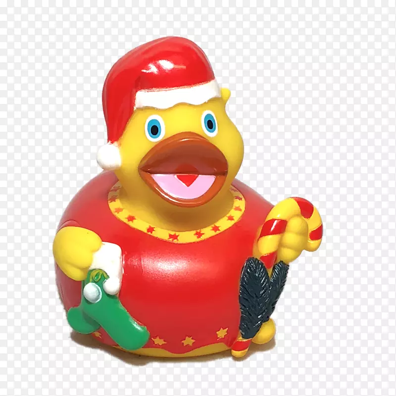 橡胶鸭圣诞老人玩具圣诞精灵-橡胶鸭