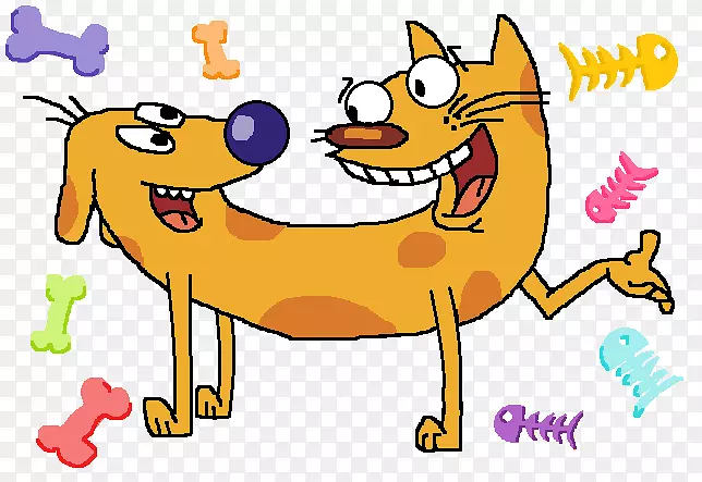 狗猫卡通动画剪辑艺术-狗
